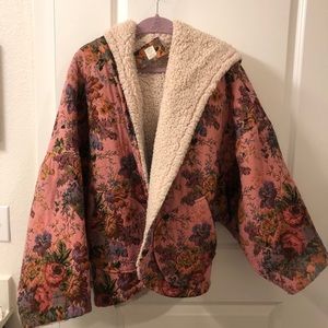 Reversible Sherpa/Upholstery Fabric Jacket